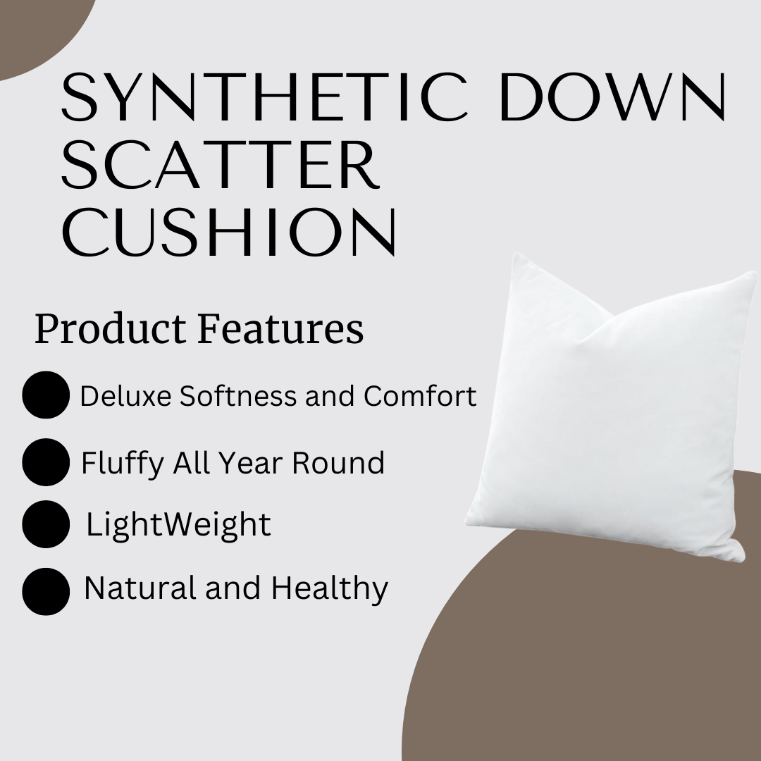 Synthetic down scatter cushion