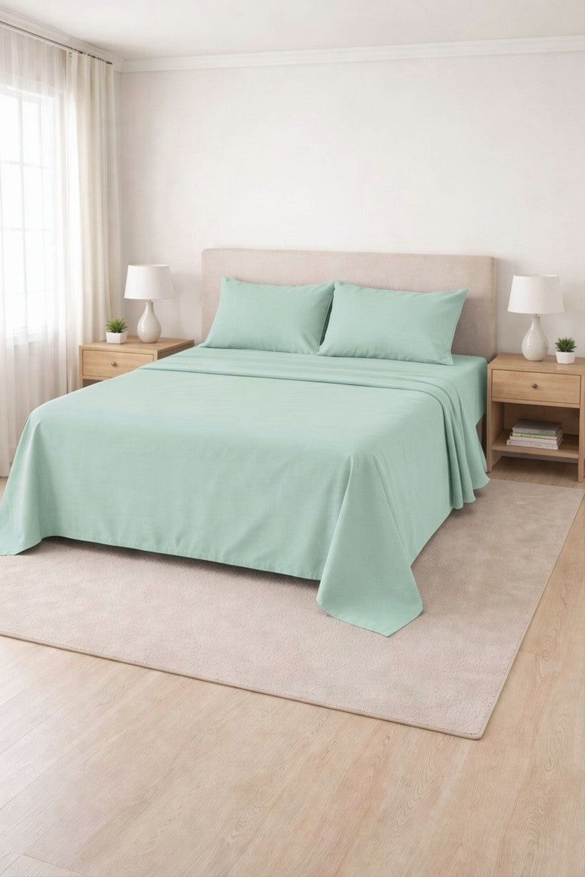 Poly Cotton Flat Sheet-Green