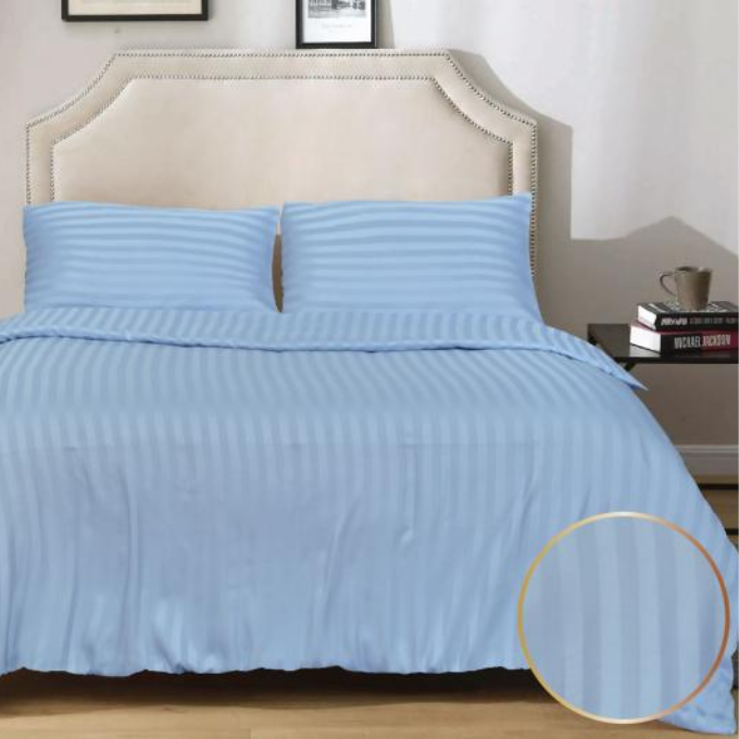 Relax Collection Microfibre Duvet Cover set with pillow cases - Blue
