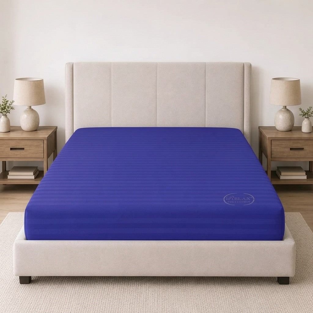 Microfibre Stripe Fitted Sheets