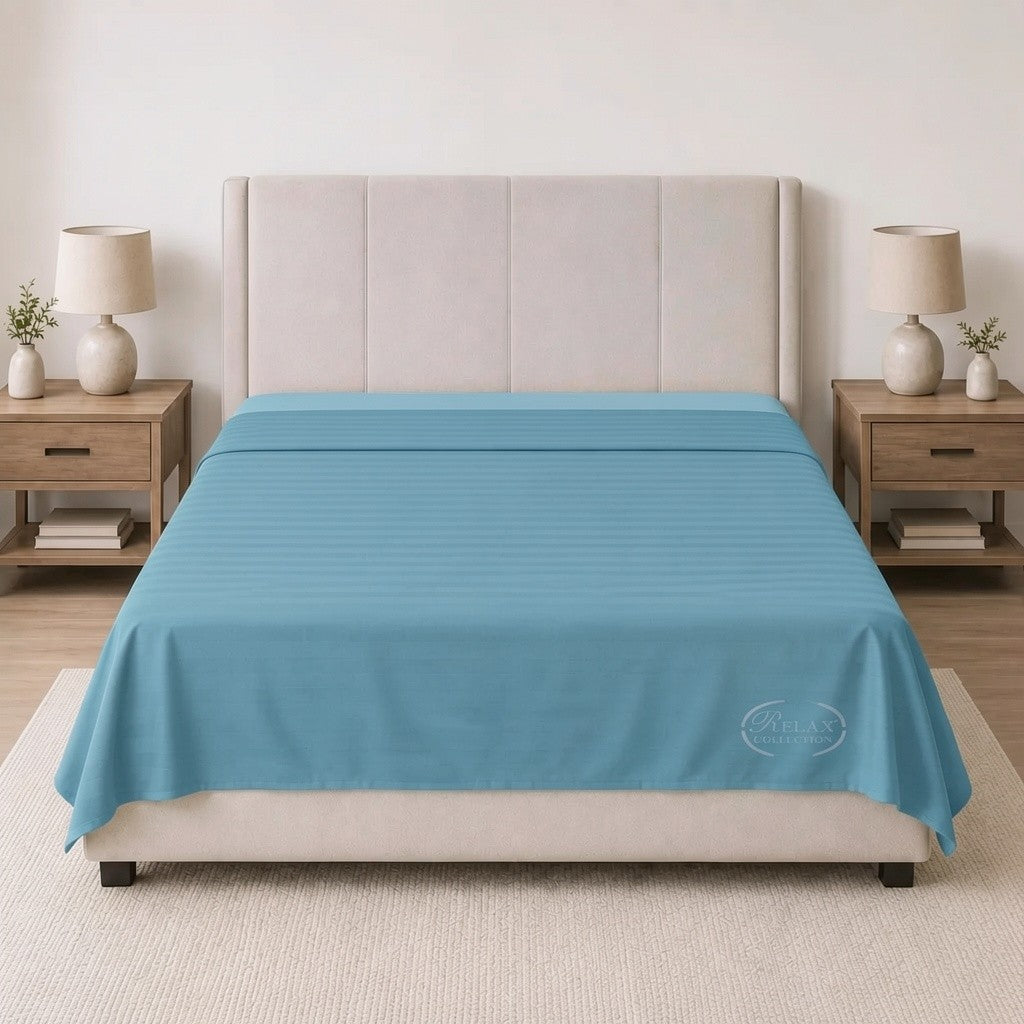 Microfibre Stripe Flat Sheet