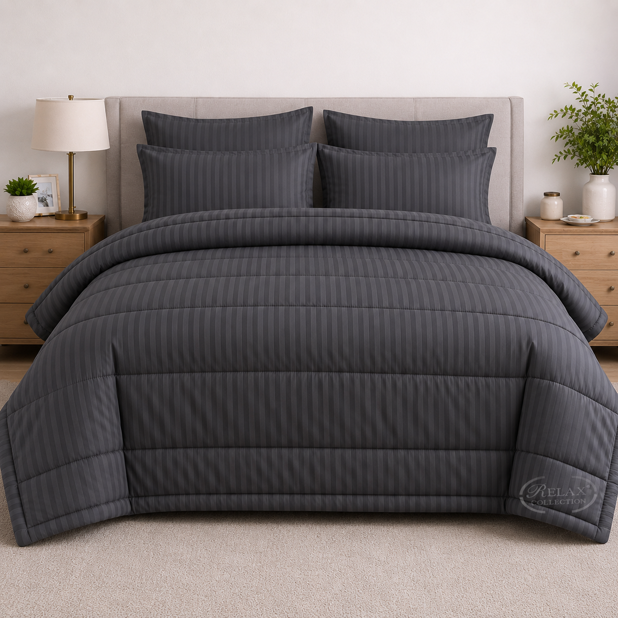 Stripe Comforter 5 Pcs Set