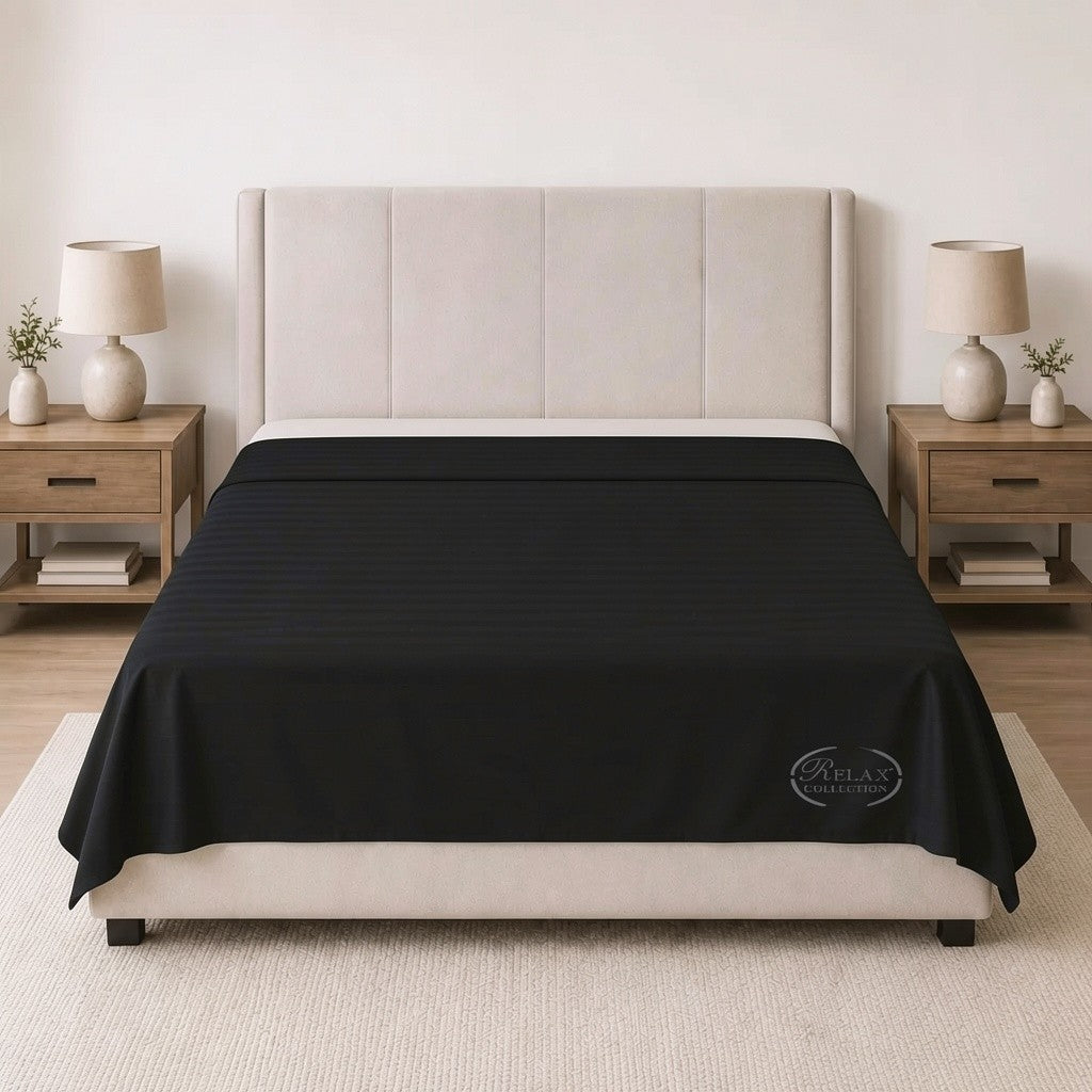 Microfibre Stripe Flat Sheet