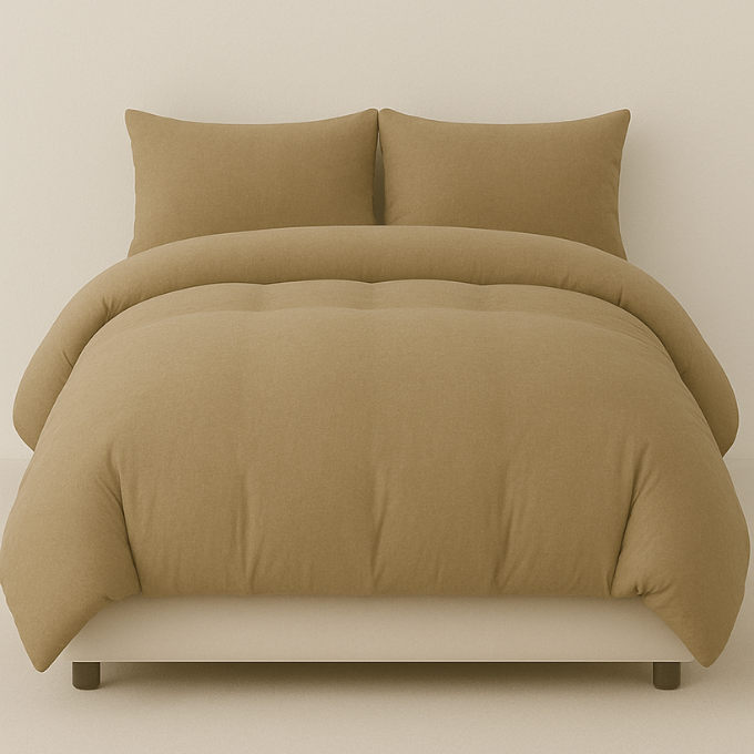 Microfibre Plain Duvet Cover Set With Pillow cases