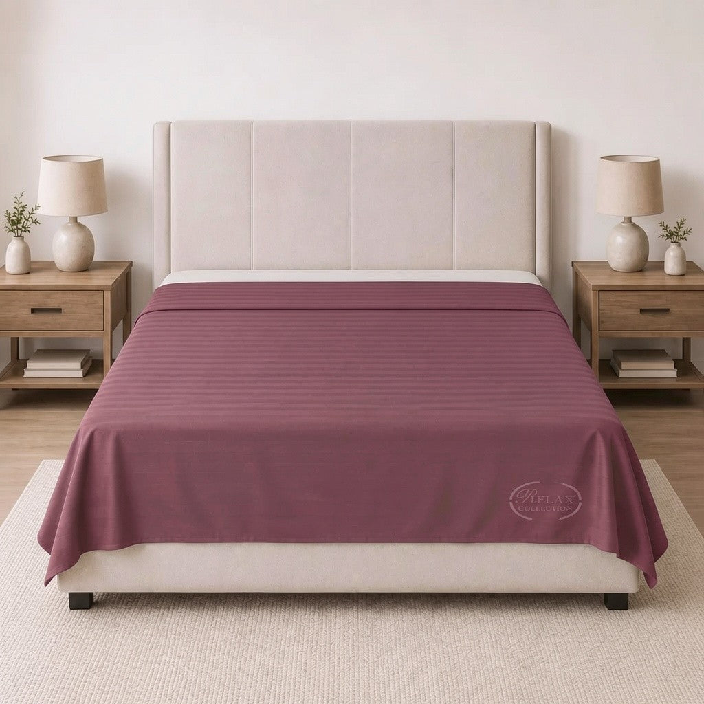 Microfibre Stripe Flat Sheet