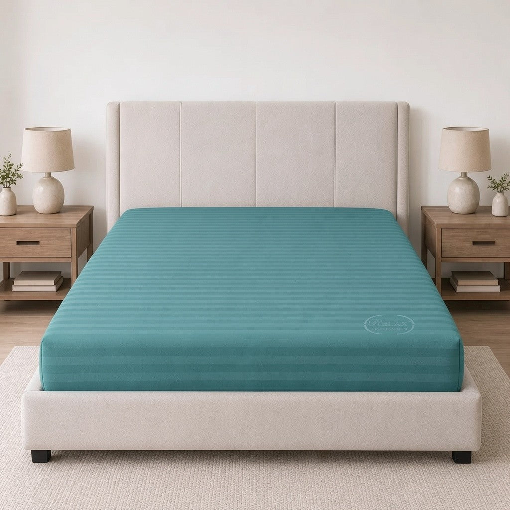 Microfibre Stripe Fitted Sheets