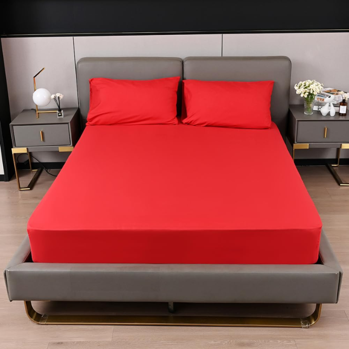 Microfibre Plain Fitted Sheets