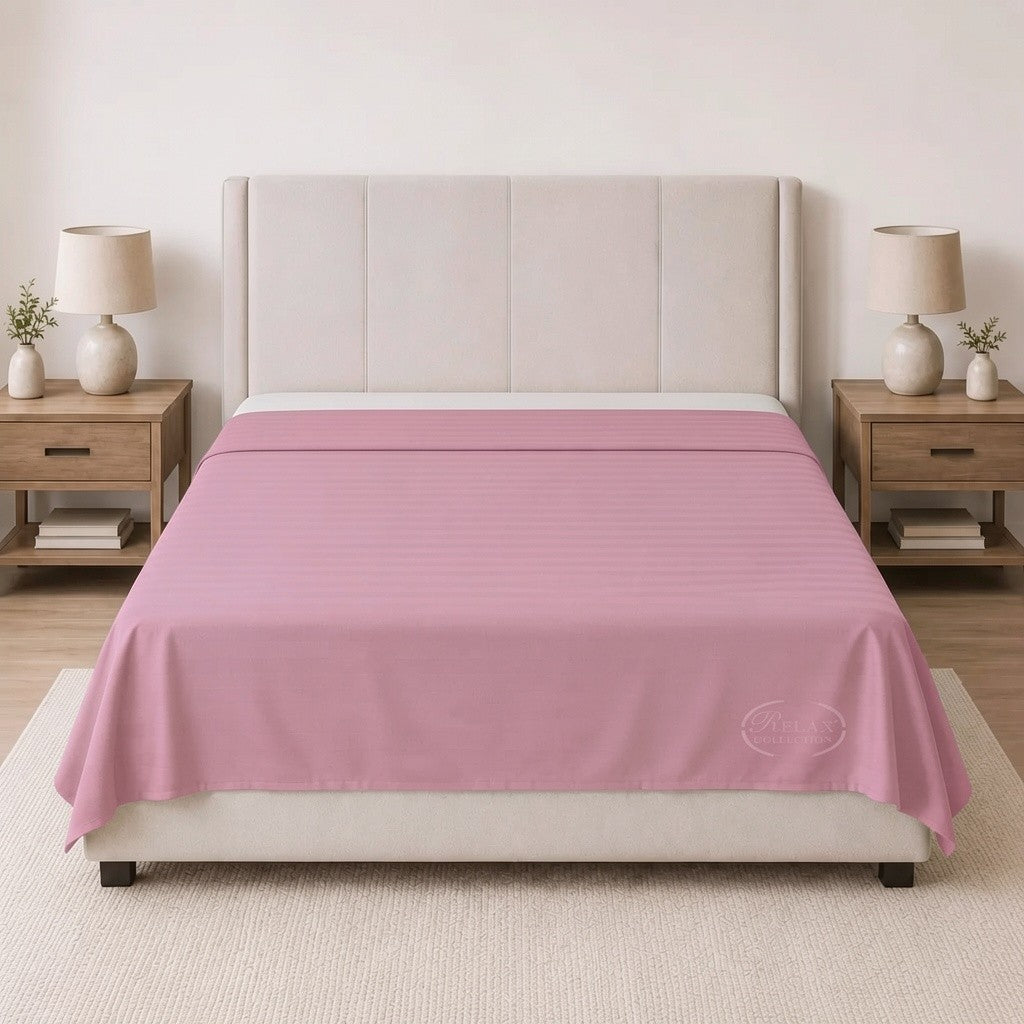 Microfibre Stripe Flat Sheet