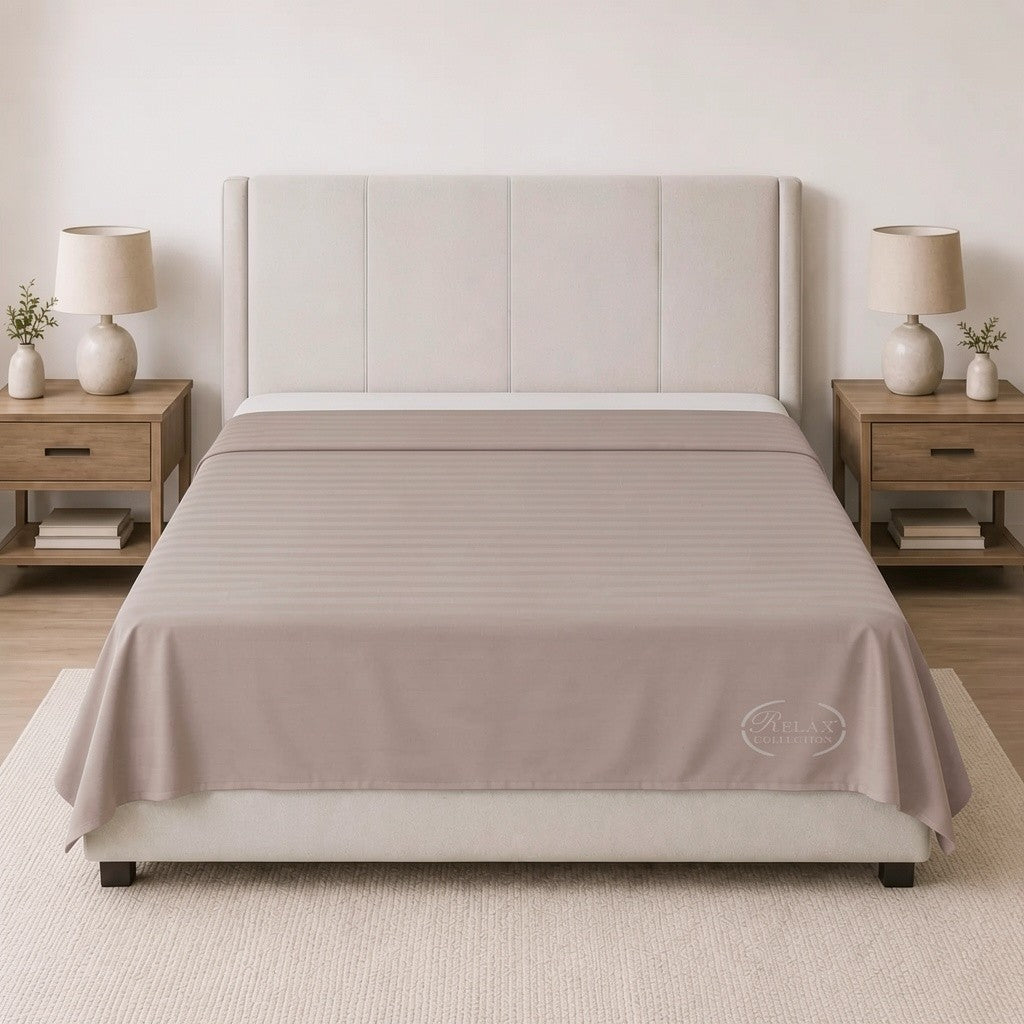 Microfibre Stripe Flat Sheet