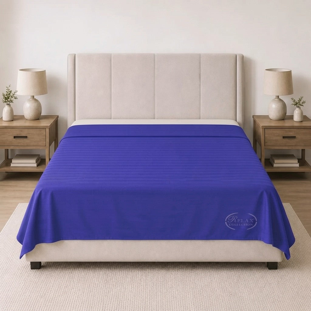 Microfibre Stripe Flat Sheet