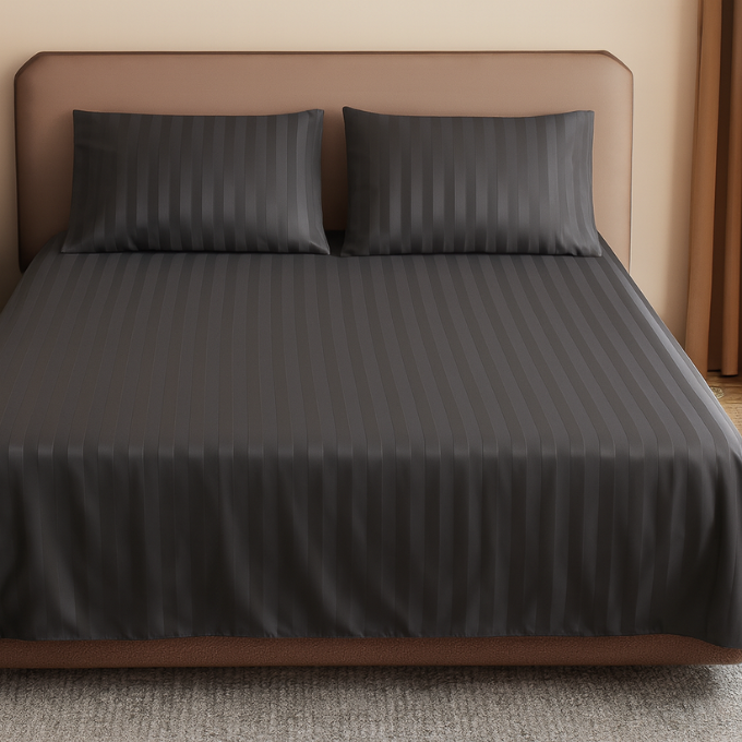 Microfibre Stripe Flat Sheet