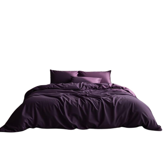 Microfibre Plain Duvet Cover Set With Pillow cases