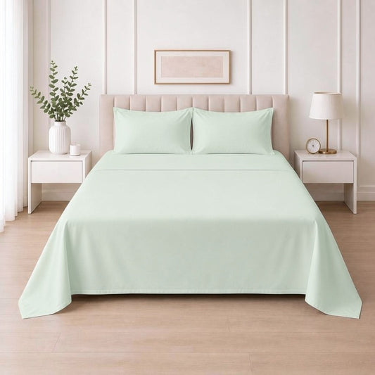 100% Cotton T-200 Flat Sheet Duck Egg