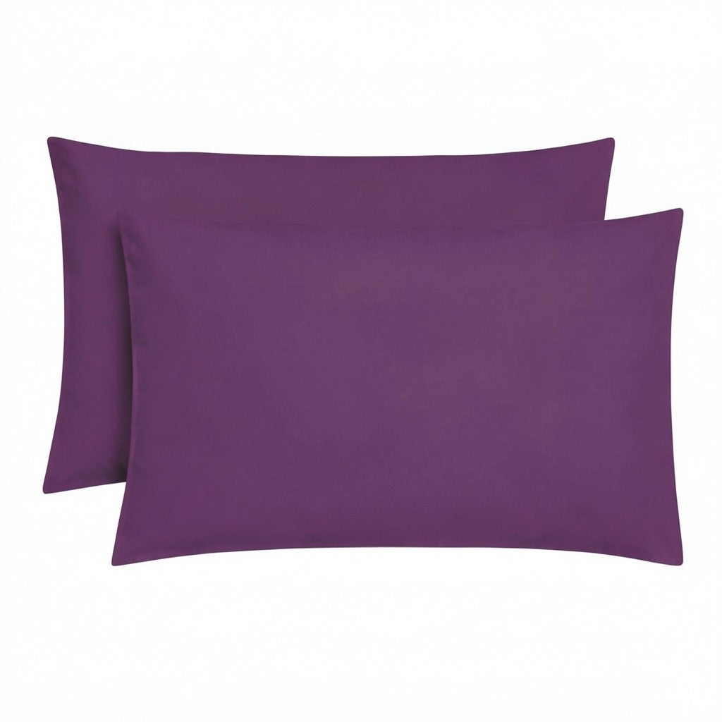 Plain Microfibre Pillow Case - Pack of 2