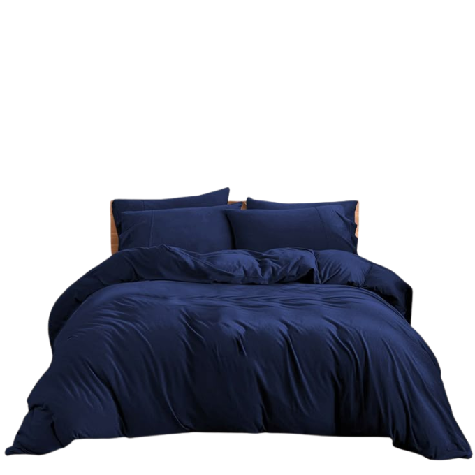 Microfibre Plain Duvet Cover Set With Pillow cases