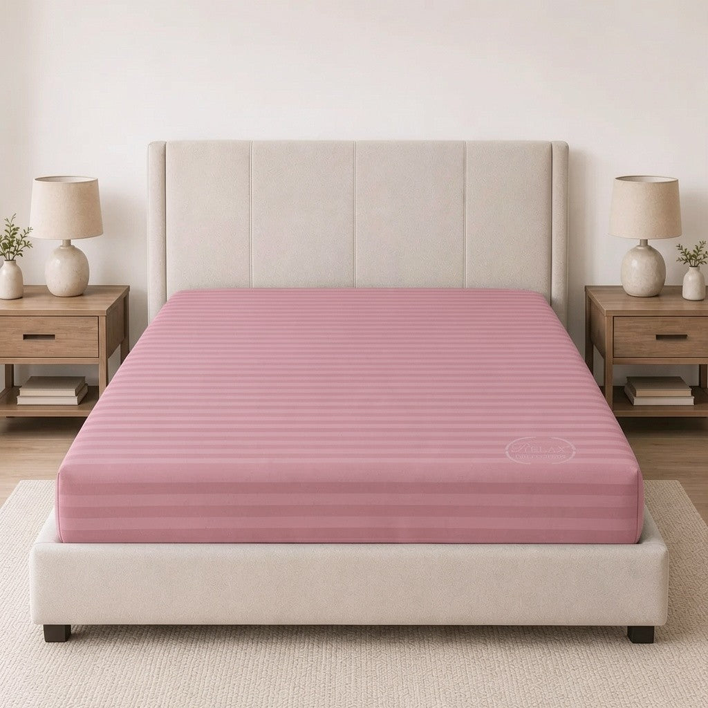 Microfibre Stripe Fitted Sheets