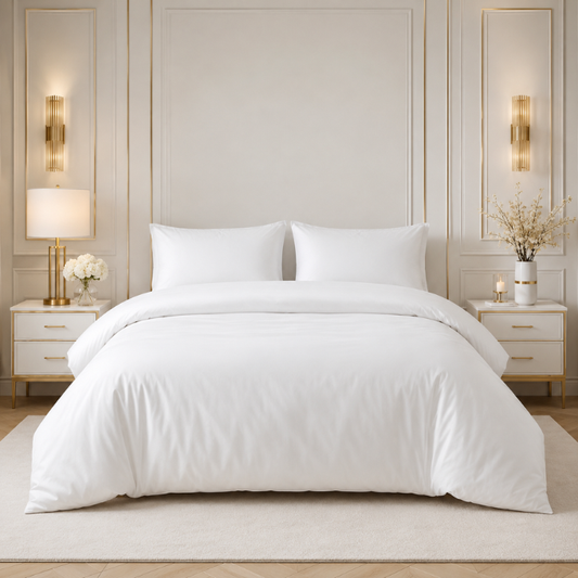 600 Thread Count 100% Cotton Duvet Cover Set - Includes Pillow Cases