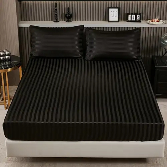 Microfibre Stripe Fitted Sheets