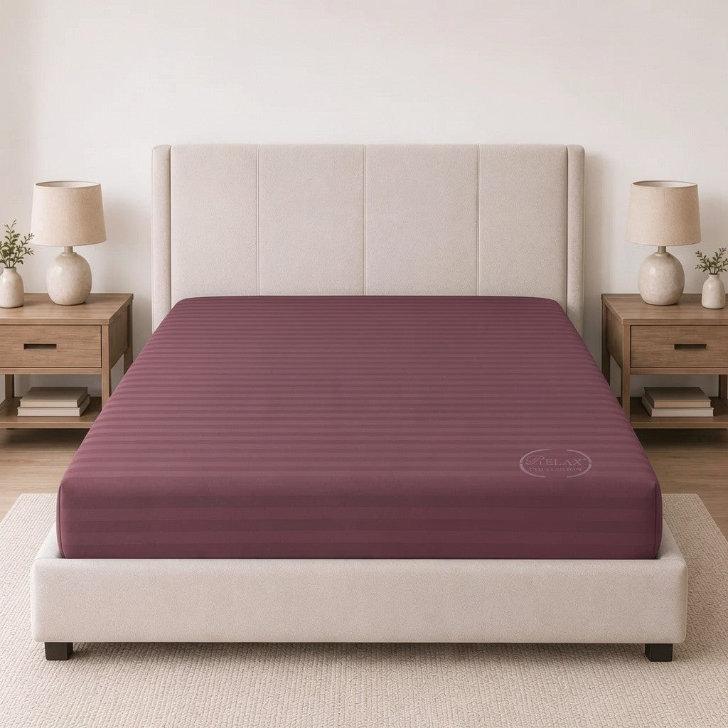 Microfibre Stripe Fitted Sheets