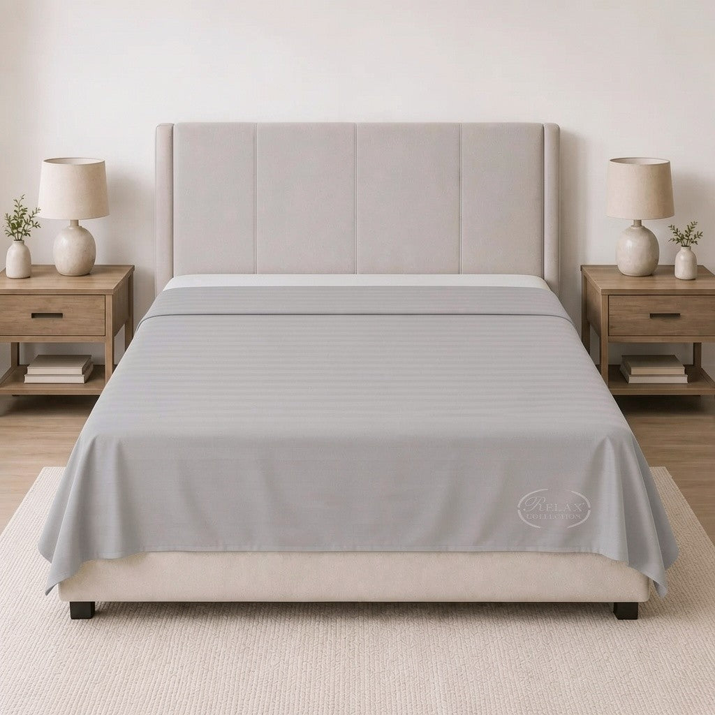 Microfibre Stripe Flat Sheet