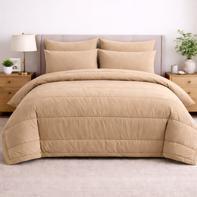 Plain Comforter 5 PCs Set