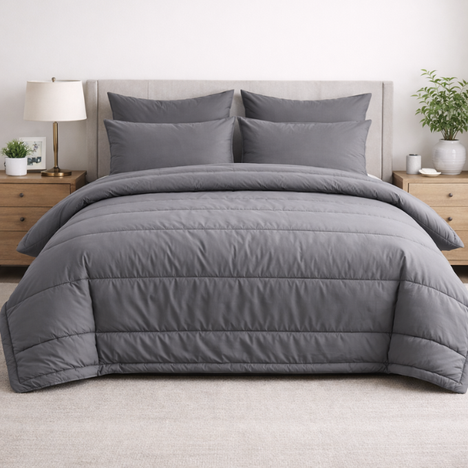 Plain Comforter 5 PCs Set