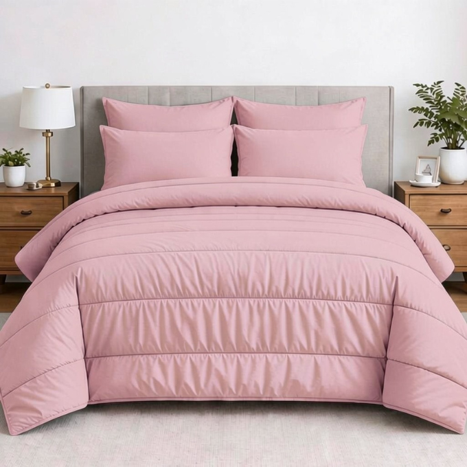 Plain Comforter 5 PCs Set