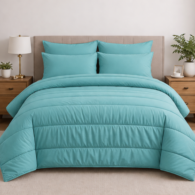 Plain Comforter 5 PCs Set