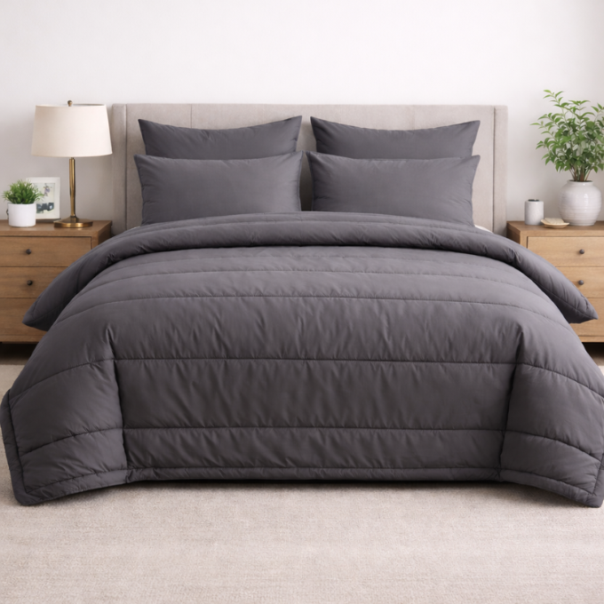 Plain Comforter 5 PCs Set