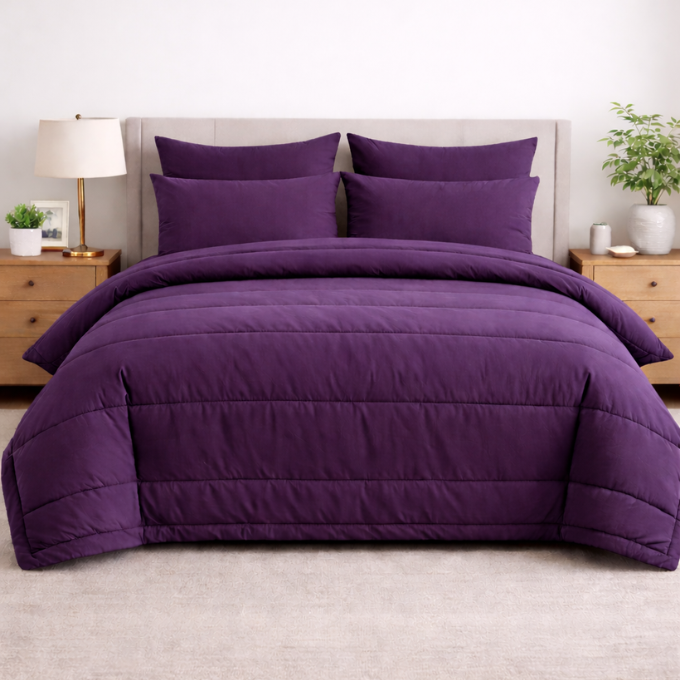 Plain Comforter 5 PCs Set