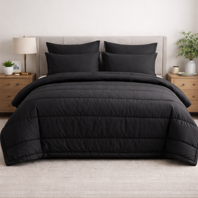 Plain Comforter 5 PCs Set