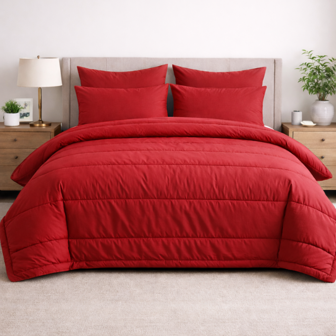 Plain Comforter 5 PCs Set