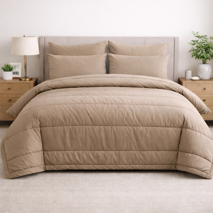 Plain Comforter 5 PCs Set