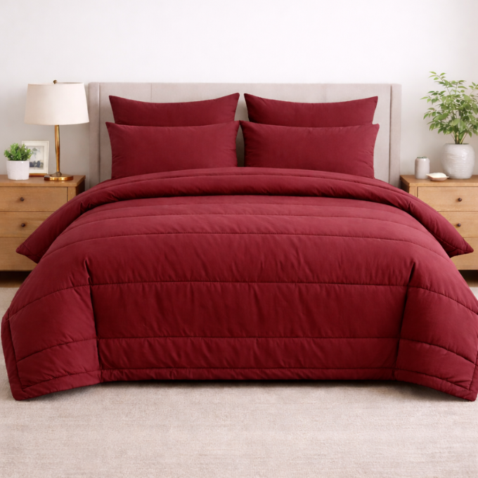 Plain Comforter 5 PCs Set