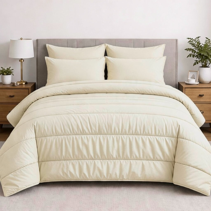Plain Comforter 5 PCs Set