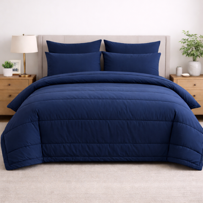 Plain Comforter 5 PCs Set