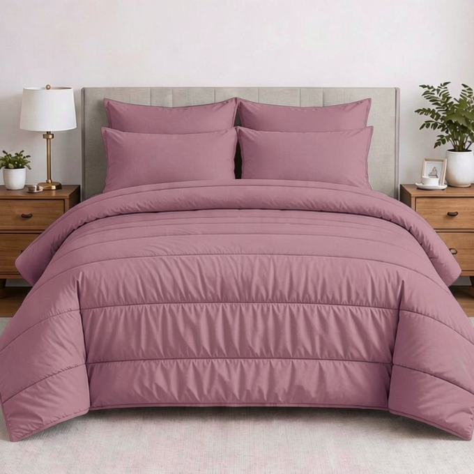 Plain Comforter 5 PCs Set