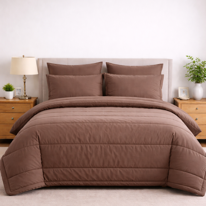 Plain Comforter 5 PCs Set