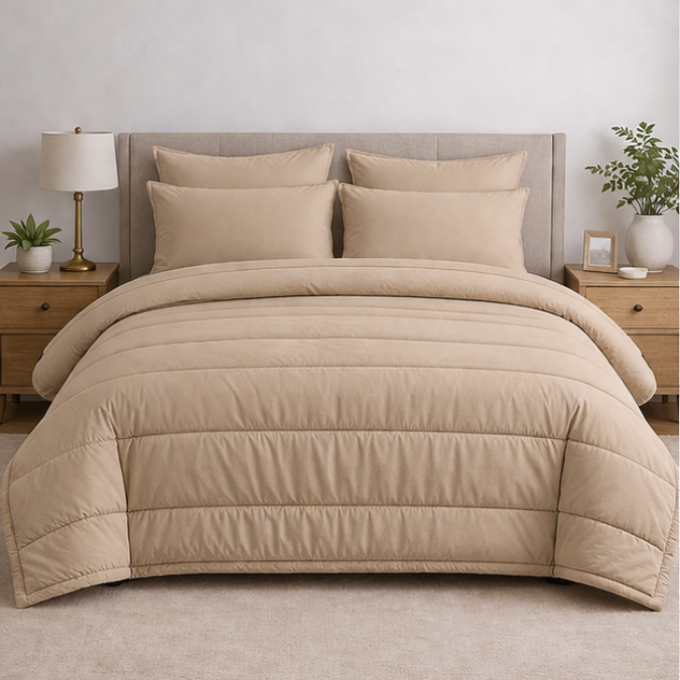 Plain Comforter 5 PCs Set