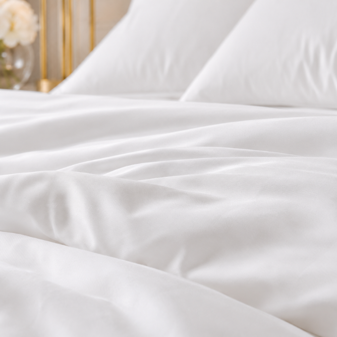 600 Thread Count 100% Cotton Duvet Cover White