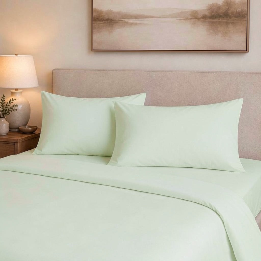 100 % Cotton Percale 200 Thread Count Duvet Cover - Duck Egg