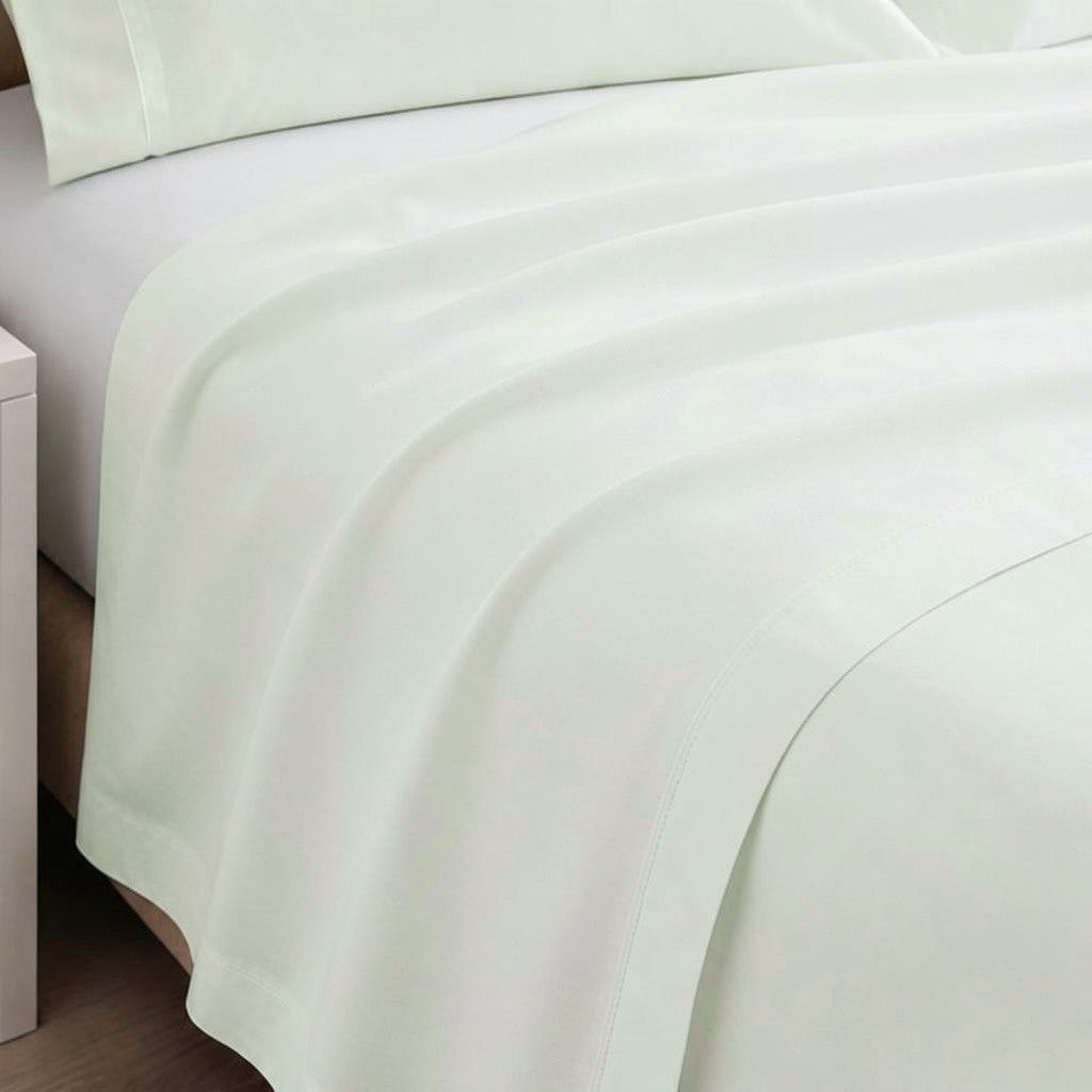 100% Cotton T-200 Flat Sheet Duck Egg
