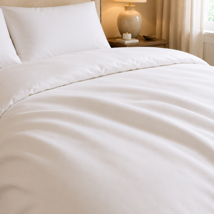 300 Thread Count 100% Cotton Duvet Cover White