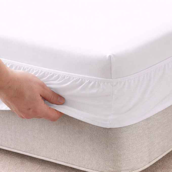 Poly Cotton Fitted Sheet - White