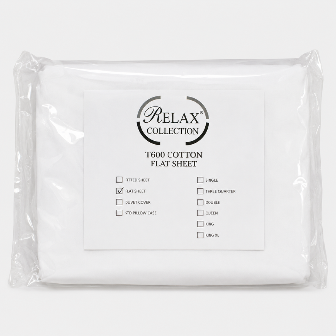 Relax Collection T600 Flat Sheet - Ultra Luxury