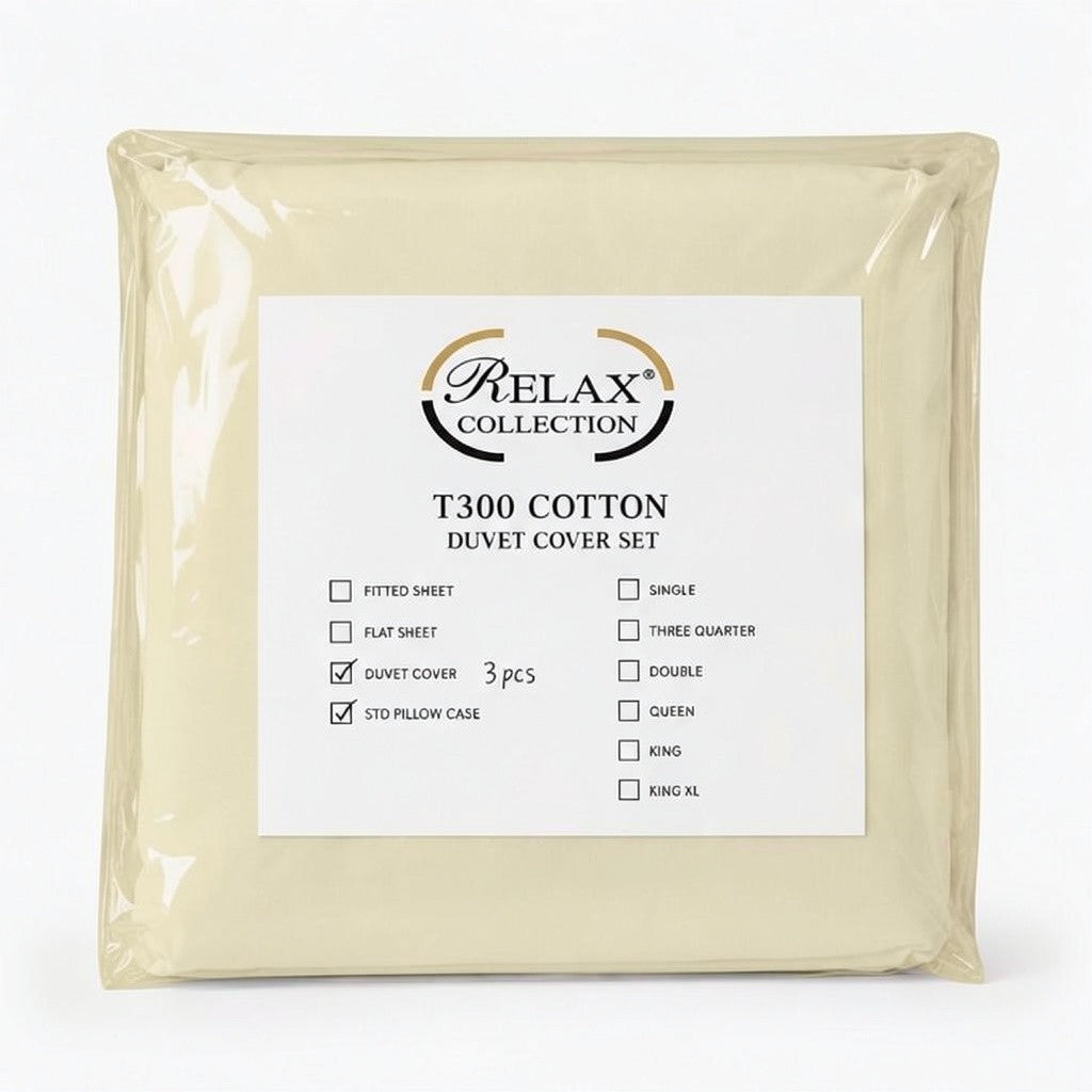 300 Thread Count 100 % Cotton Duvet cover set with pillow-cases - Desert Stormer