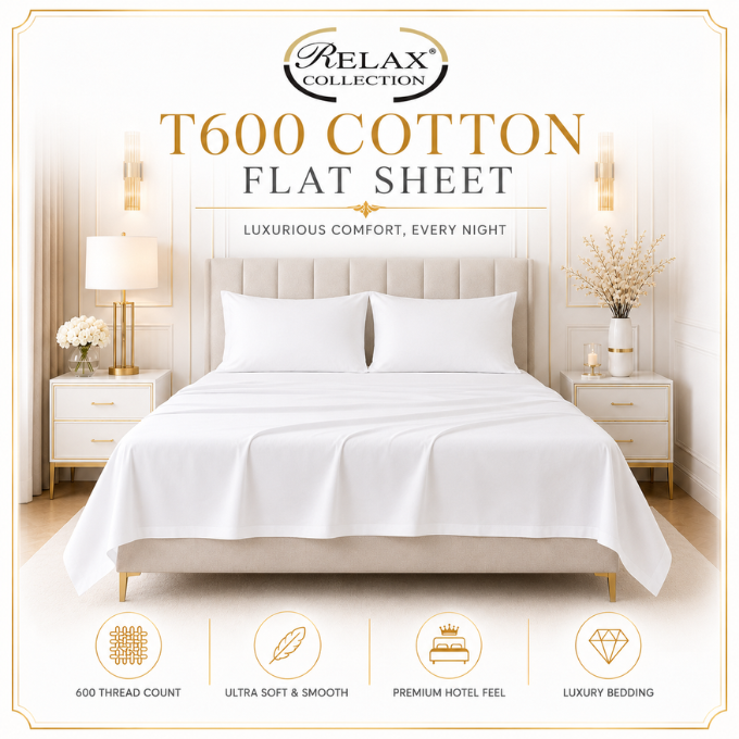 Relax Collection T600 Flat Sheet - Ultra Luxury