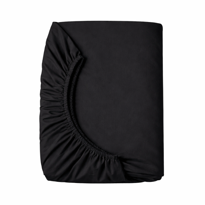 Poly Cotton Fitted Sheet - Black