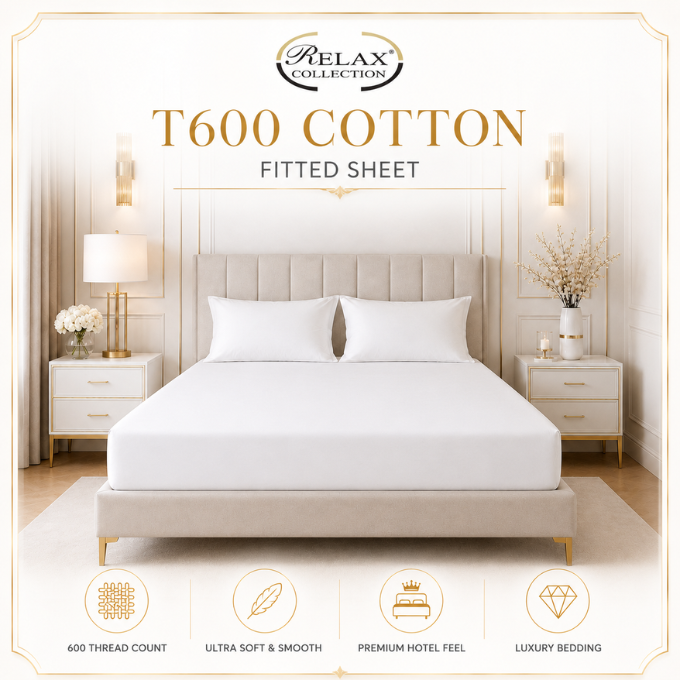 Relax Collection 600 Thread Count Fitted Sheet - Ultra Luxury