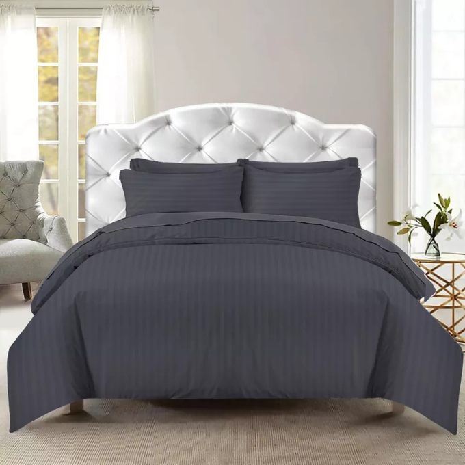 Relax Collection Microfibre Duvet cover Set with pilow cases - Grey